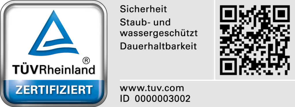 TÜV Rheinland Prüfzeichen QR Code