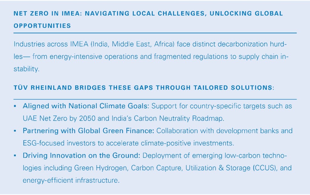 Tuv-Rheinland-Net Zero Services in India Middle East and Africa Region.