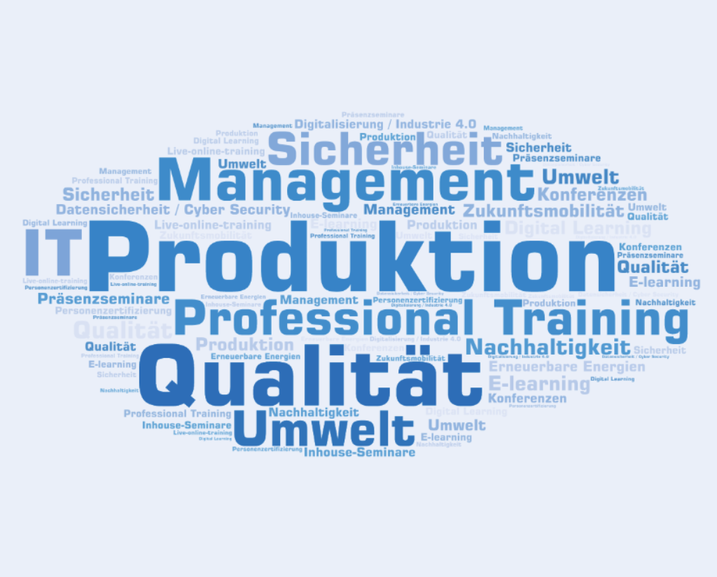 Unsere Kernthemen sind Qualitätsmanagement, Umweltmanagement, IT-Sicherheit und Datenschutz, sowie Zukunfsthemen wie Smart factory 