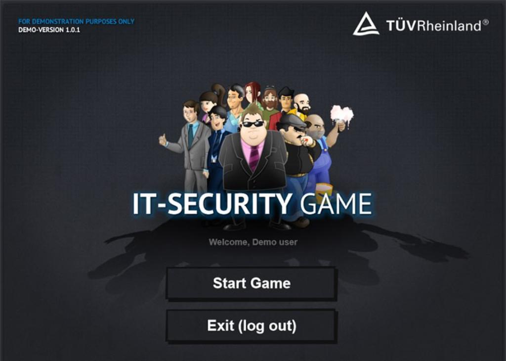 Game-based learning with TÜV-Rheinland E-learning example “IT Security Game”
