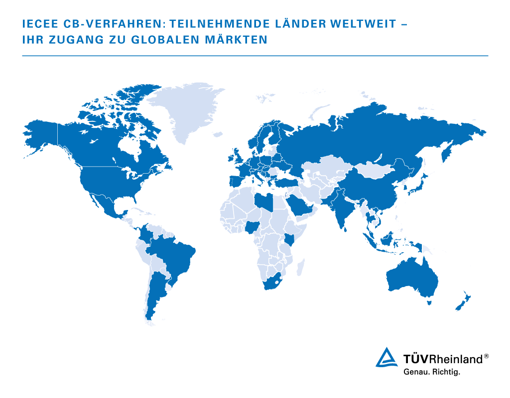CB Scheme IECEE – teilnehmende Länder