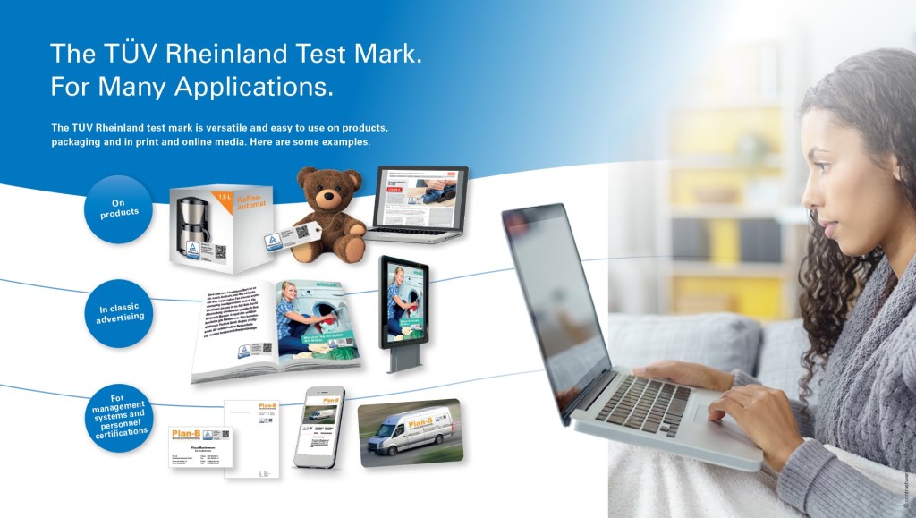 Advertise with the test mark TÜV Rheinland Certificate