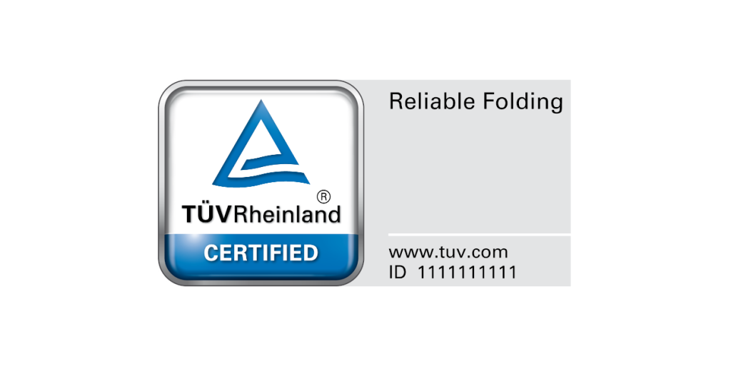 TUEV Rheinland Reliable Folding Certification for Smart Phone 